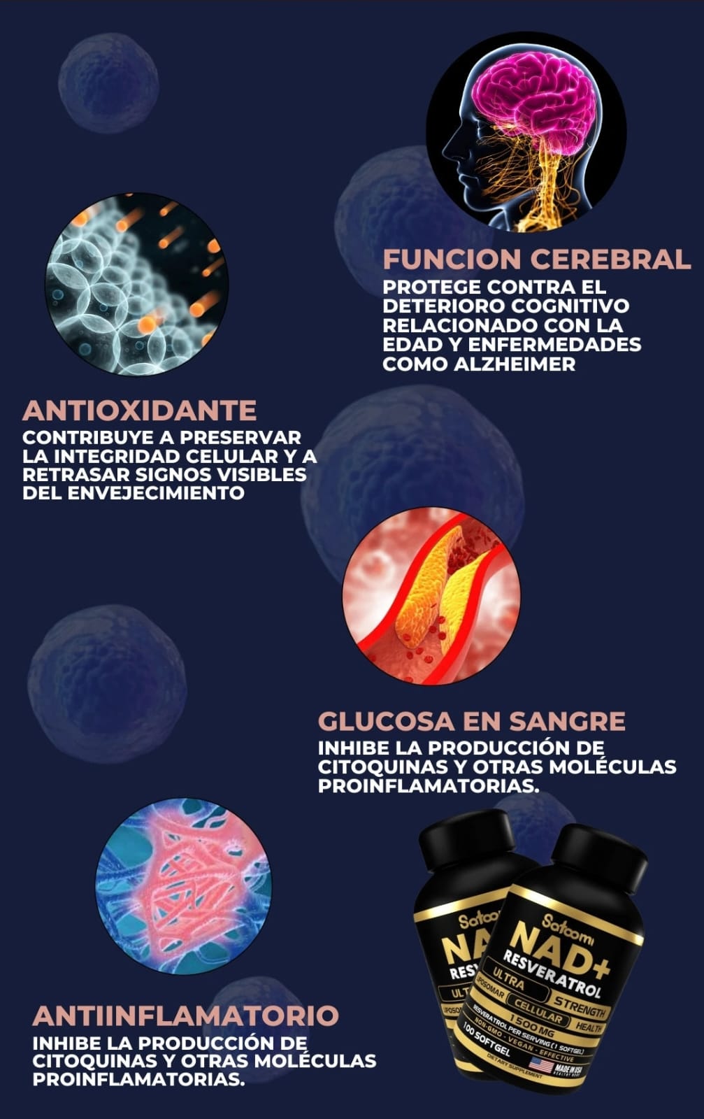 Restaura tua Juventud y Energía en Solo 7 Dias ”Con NAD+ & Resveratrol: El combo natural más poderoso para longevidad, enfoque mental y vitalidad total ¡Con Garantía o No Pagas!