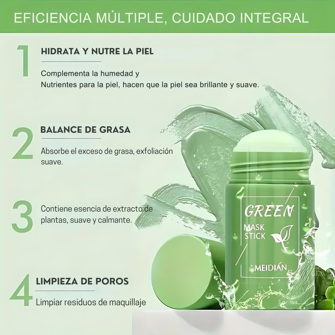 ✅¿Piel limpia, suave y sin puntos negros en minutos?¡SÍ! Y solo pagas cuando recibas tu pedido!"Mascarilla té Verde-Green Mask