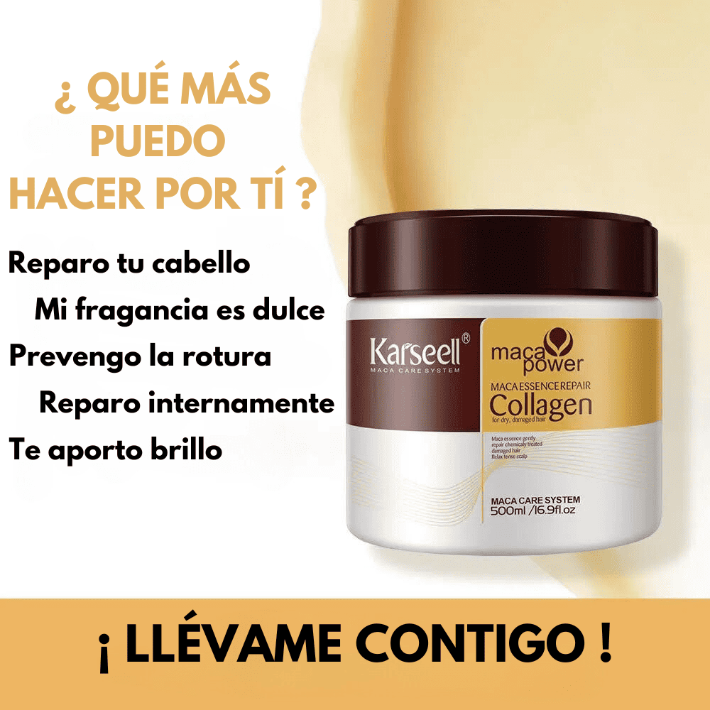 🔥 ¡Dile adiós al cabello seco y quebradizo y luce un pelo de salón en casa! ✨ MASCARILLA CAPILAR KARSEELL 300ml + OIL 60ml
