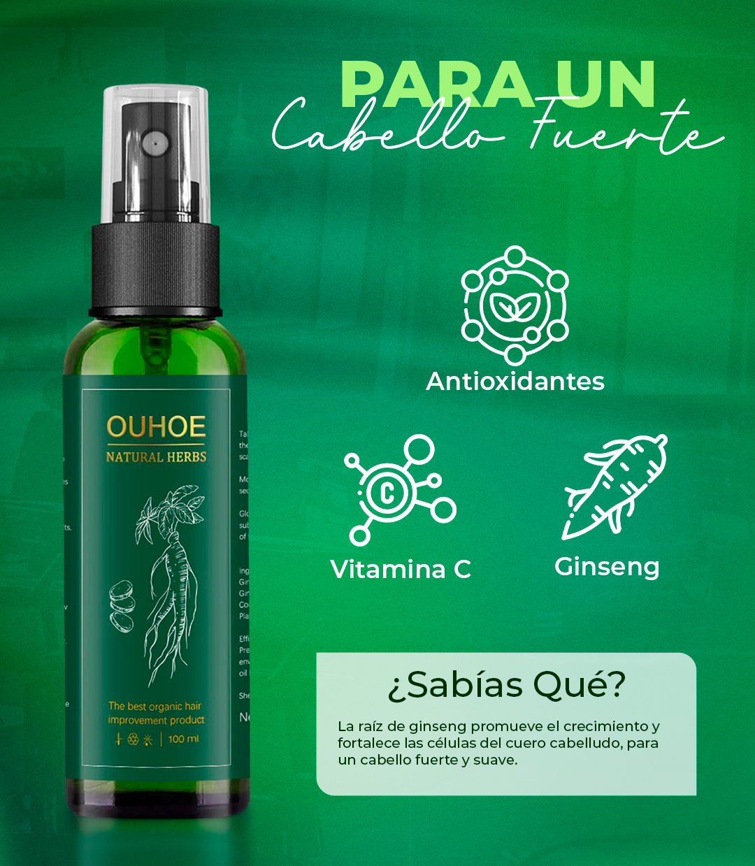 "¡Di adiós a la caída del cabello! Recupera tu confianza y belleza con OUHOE en solo 14 días — ¡Compra 1 y llévate 2 GRATIS!"