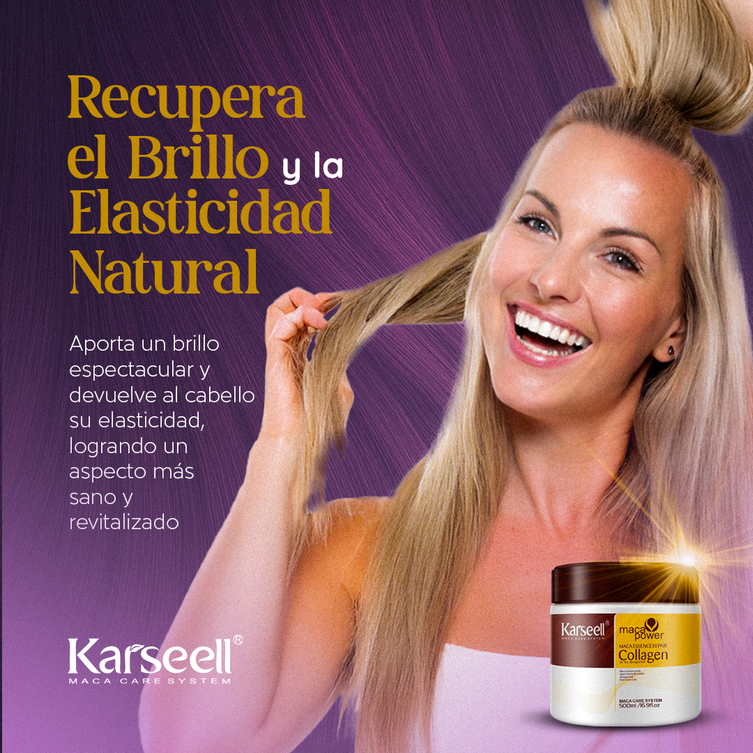 🔥 ¡Dile adiós al cabello seco y quebradizo y luce un pelo de salón en casa! ✨ MASCARILLA CAPILAR KARSEELL 300ml + OIL 60ml