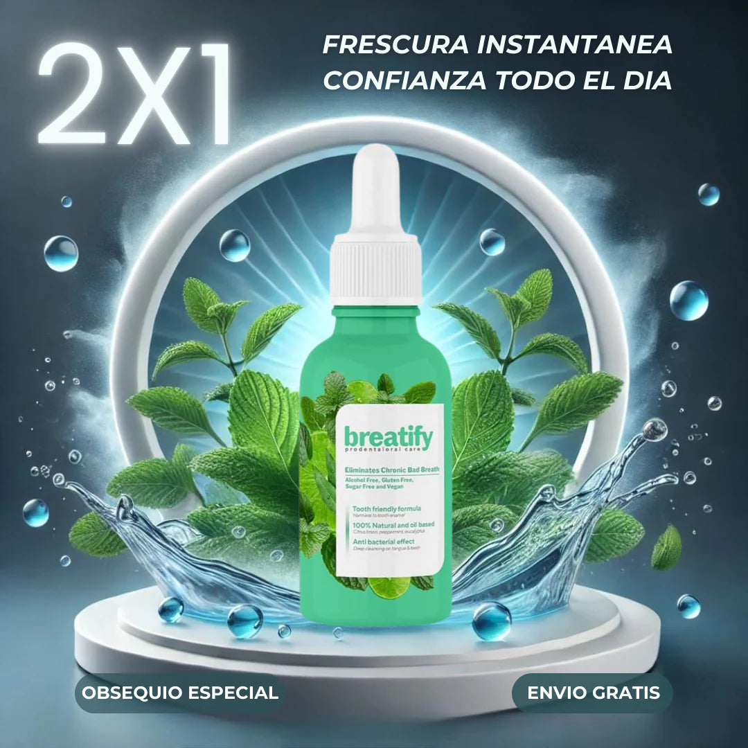 “Nunca Más Inseguro: Respira Mejor, Habla con Confianza y Siéntete Intocable” 🌬️ BREATIFY – Refrescante Bucal Premium que Transforma tu Presencia