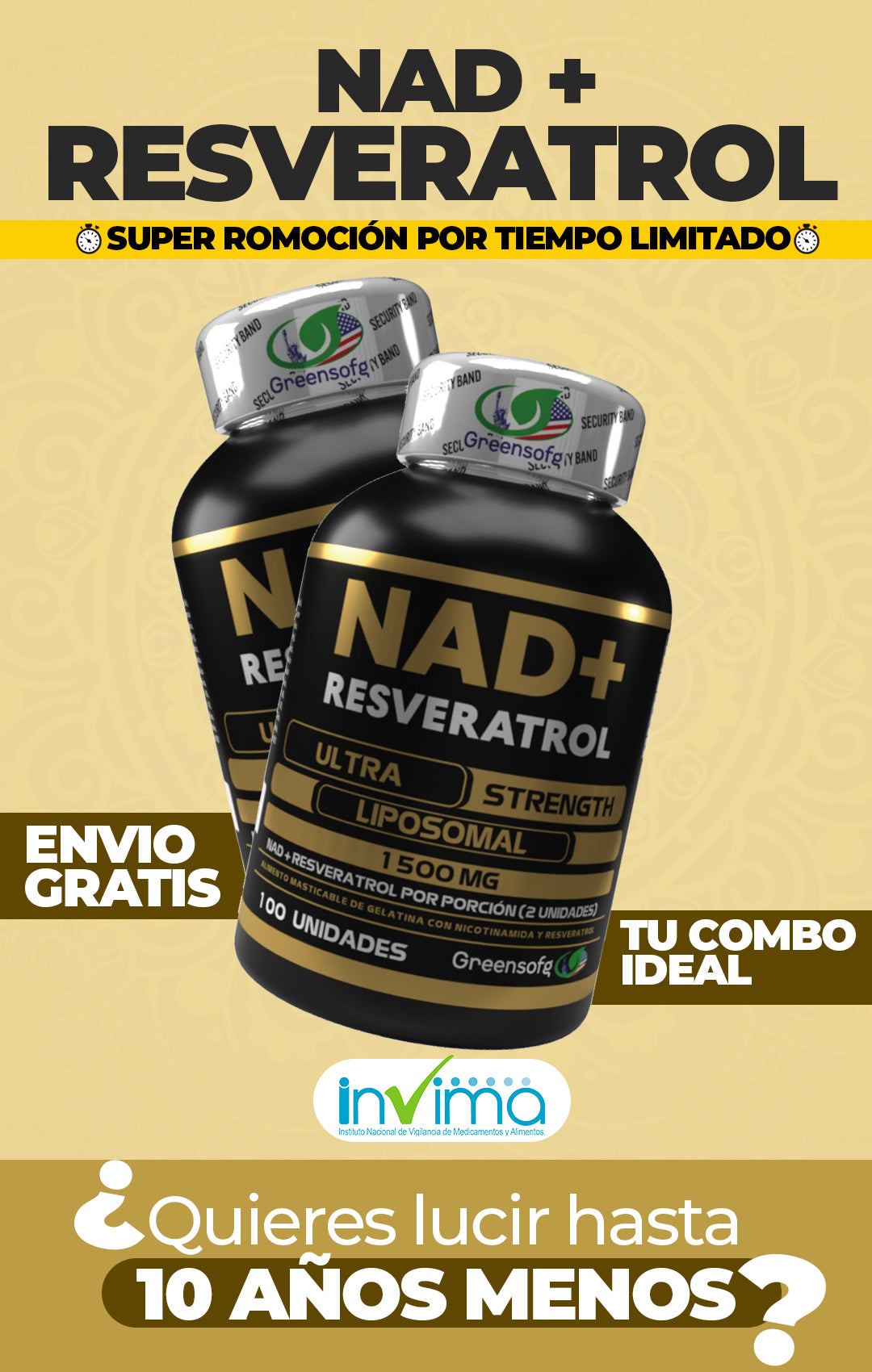 Restaura tua Juventud y Energía en Solo 7 Dias ”Con NAD+ & Resveratrol: El combo natural más poderoso para longevidad, enfoque mental y vitalidad total ¡Con Garantía o No Pagas!